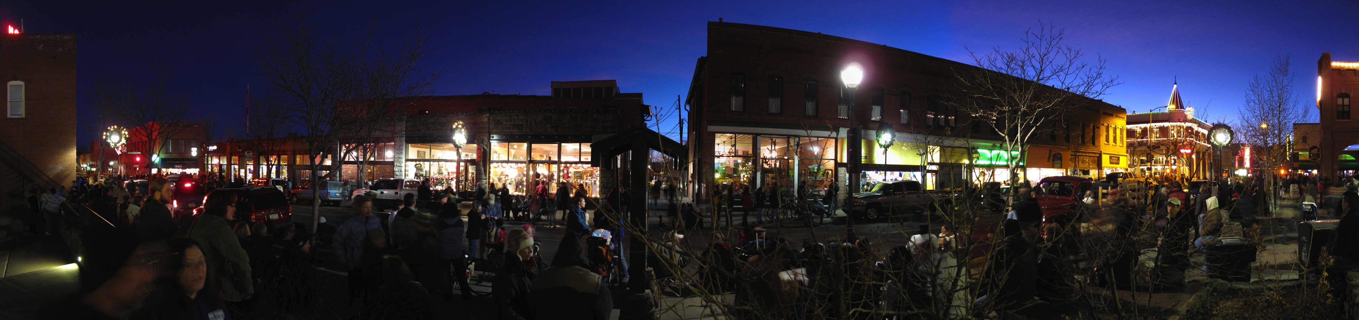 Downtown at the light parade, Flagstaff